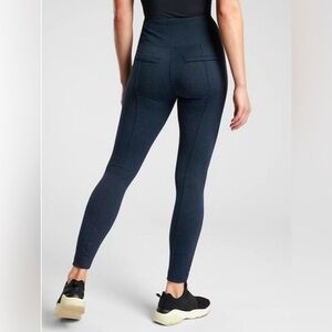 NWOT Athleta Delancey Herringbone Tight Navy, Size S